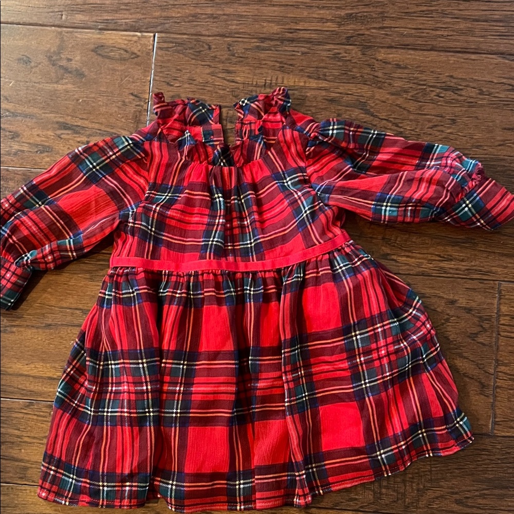 Janie and Jack holiday Plaid Ruffled Dress